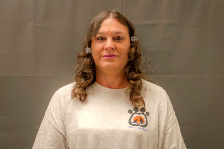 Amber McLaughlin, the first openly transgender woman set to be executed in the U.S., asked Missouri's Republican Gov. Mike Parson to spare her, on Monday, Dec. 12, 2022.(Jeremy S. Weis/Federal Public Defender Office via AP)