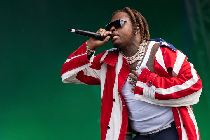 Gunna performs at London's Wireless Music Festival in 2021. The rapper entered into what is called an Alford plea, which allows a person to maintain his innocence while acknowledging that it is in his best interest to plead guilty.