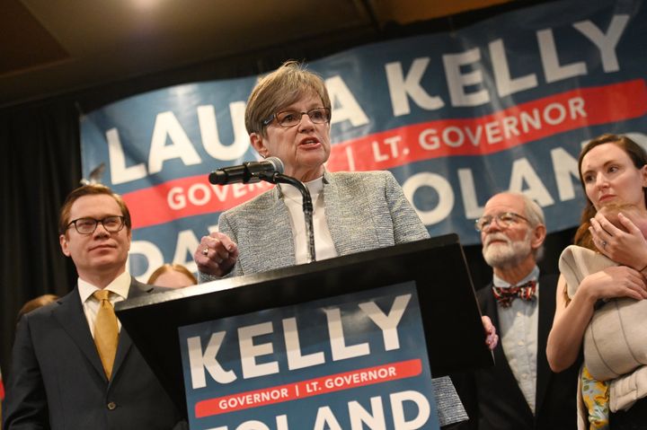 Gov. Laura Kelly of Kansas was one of several Democratic governors to fight off culture-war attacks on their education records.