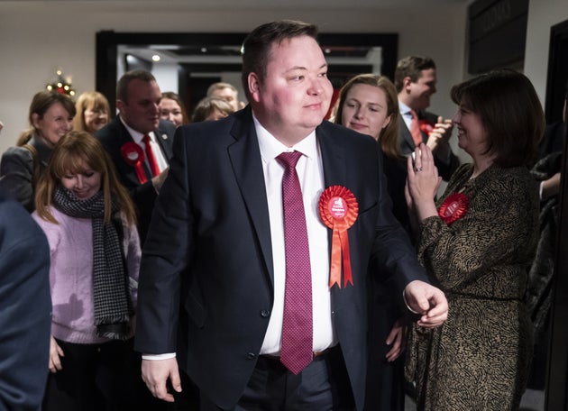 Andrew Western arrives at Old Trafford as votes are counted for the Stretford and Urmston by-election.