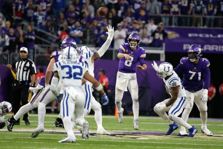 Vikings rally from a 33-point deficit to beat Colts 39-36 in OT to win NFC  North