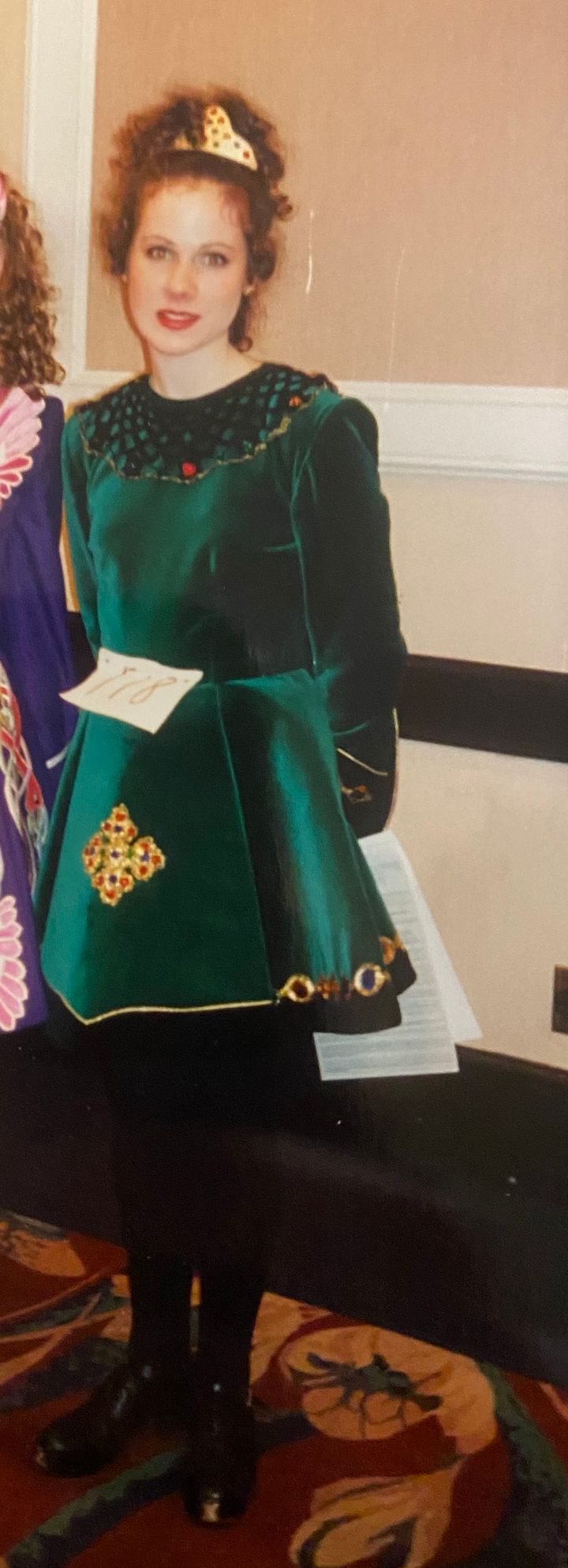 The author at an Irish dance competition in 1997.