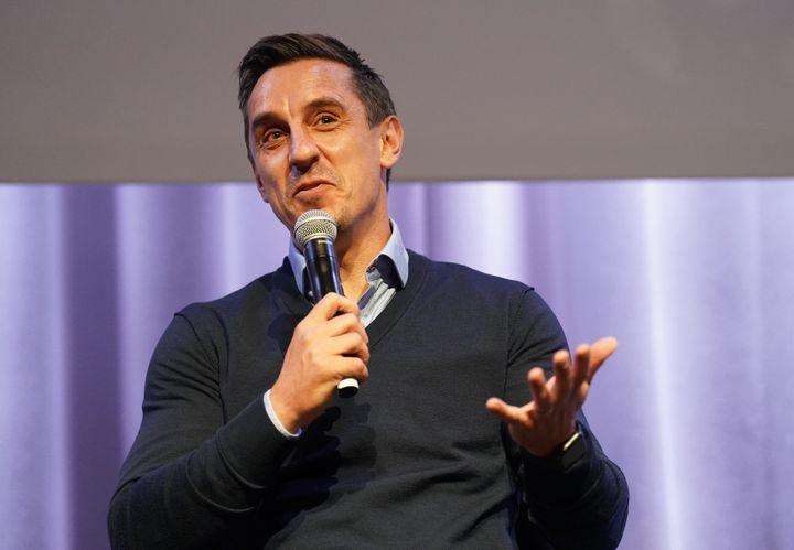 Gary Neville was working at the World Cup final for ITV.