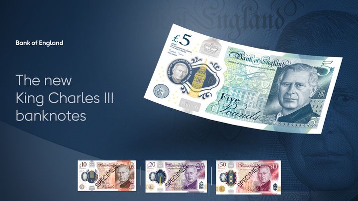The new King Charles banknotes