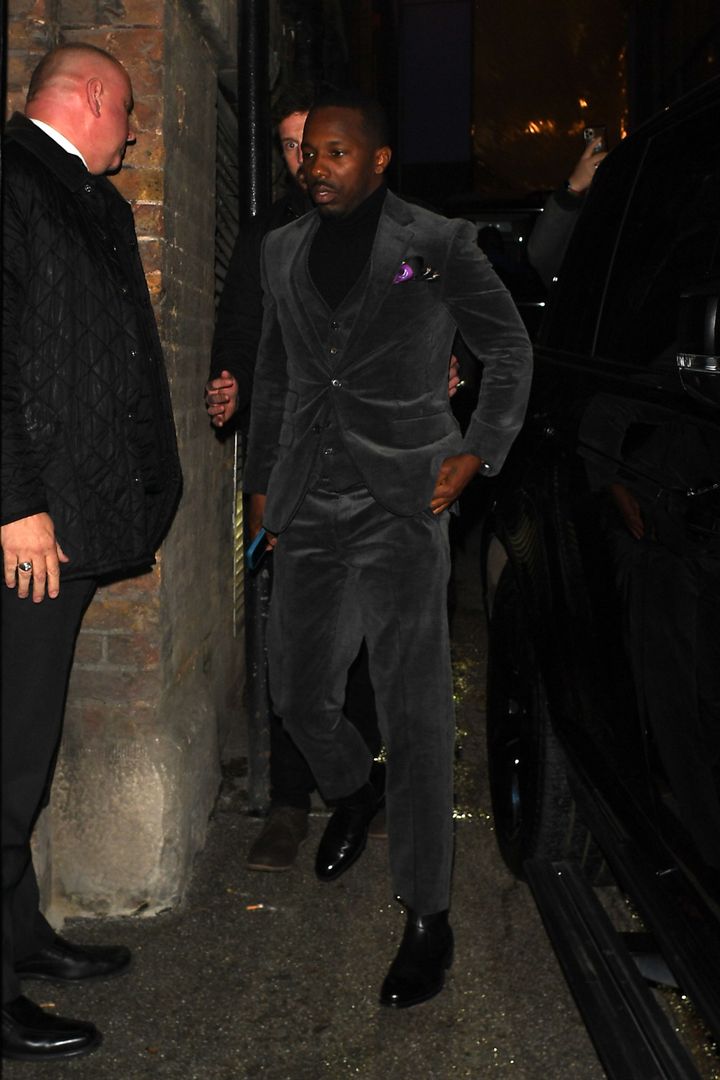 Rich Paul leaving a recording of Adele's ITV special in 2021