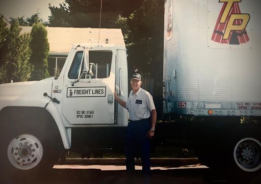 The author's father in front of his Freightliner sometime in the mid-1980's.