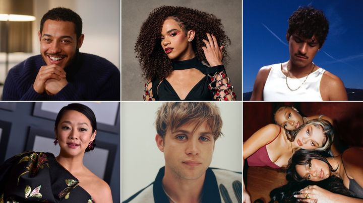 Stars to look out for in 2023 (clockwise from top left: Daryl McCormack, Yasmin Finney, Omar Apollo, Flo, Leo Woodall and Stephanie Hsu)