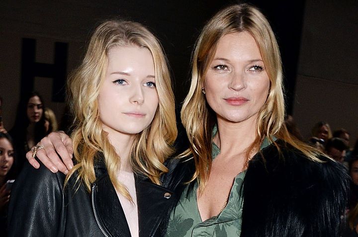 Lottie Moss and Kate Moss in 2014