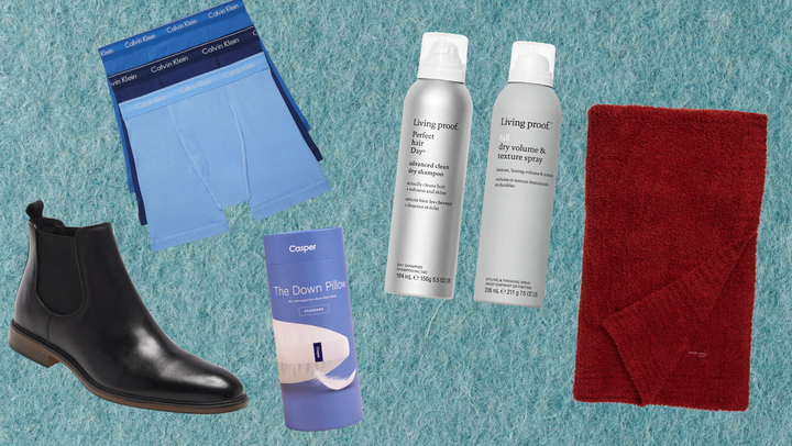 Men’s water-resistant <a href="https://click.linksynergy.com/deeplink?id=Zb4jl9GtVeY&mid=1237&u1=63a229b2e4b0aeb2ace8416a&murl=https%3A%2F%2Fwww.nordstrom.com%2Fs%2Fnordstrom-mason-water-resistant-chelsea-boot-men%2F5903836" target="_blank" data-affiliate="true" role="link" rel="sponsored" class=" js-entry-link cet-external-link" data-vars-item-name="Chelsea boot" data-vars-item-type="text" data-vars-unit-name="63a229b2e4b0aeb2ace8416a" data-vars-unit-type="buzz_body" data-vars-target-content-id="https://click.linksynergy.com/deeplink?id=Zb4jl9GtVeY&mid=1237&u1=63a229b2e4b0aeb2ace8416a&murl=https%3A%2F%2Fwww.nordstrom.com%2Fs%2Fnordstrom-mason-water-resistant-chelsea-boot-men%2F5903836" data-vars-target-content-type="url" data-vars-type="web_external_link" data-vars-subunit-name="article_body" data-vars-subunit-type="component" data-vars-position-in-subunit="0">Chelsea boot</a>, Calvin Klein <a href="https://click.linksynergy.com/deeplink?id=Zb4jl9GtVeY&mid=1237&u1=63a229b2e4b0aeb2ace8416a&murl=https%3A%2F%2Fwww.nordstrom.com%2Fs%2Fcalvin-klein-3-pack-boxer-briefs%2F5925184" target="_blank" data-affiliate="true" role="link" rel="sponsored" class=" js-entry-link cet-external-link" data-vars-item-name="boxer brief set" data-vars-item-type="text" data-vars-unit-name="63a229b2e4b0aeb2ace8416a" data-vars-unit-type="buzz_body" data-vars-target-content-id="https://click.linksynergy.com/deeplink?id=Zb4jl9GtVeY&mid=1237&u1=63a229b2e4b0aeb2ace8416a&murl=https%3A%2F%2Fwww.nordstrom.com%2Fs%2Fcalvin-klein-3-pack-boxer-briefs%2F5925184" data-vars-target-content-type="url" data-vars-type="web_external_link" data-vars-subunit-name="article_body" data-vars-subunit-type="component" data-vars-position-in-subunit="1">boxer brief set</a>, Casper down <a href="https://click.linksynergy.com/deeplink?id=Zb4jl9GtVeY&mid=1237&u1=63a229b2e4b0aeb2ace8416a&murl=https%3A%2F%2Fwww.nordstrom.com%2Fs%2Fcasper-down-pillow%2F5753213" target="_blank" data-affiliate="true" role="link" rel="sponsored" class=" js-entry-link cet-external-link" data-vars-item-name="pillow" data-vars-item-type="text" data-vars-unit-name="63a229b2e4b0aeb2ace8416a" data-vars-unit-type="buzz_body" data-vars-target-content-id="https://click.linksynergy.com/deeplink?id=Zb4jl9GtVeY&mid=1237&u1=63a229b2e4b0aeb2ace8416a&murl=https%3A%2F%2Fwww.nordstrom.com%2Fs%2Fcasper-down-pillow%2F5753213" data-vars-target-content-type="url" data-vars-type="web_external_link" data-vars-subunit-name="article_body" data-vars-subunit-type="component" data-vars-position-in-subunit="2">pillow</a>, Living Proof dry shampoo <a href="https://click.linksynergy.com/deeplink?id=Zb4jl9GtVeY&mid=1237&u1=63a229b2e4b0aeb2ace8416a&murl=https%3A%2F%2Fwww.nordstrom.com%2Fs%2Fbrilliantly-the-best-set-usd-62-value%2F7109877" target="_blank" data-affiliate="true" role="link" rel="sponsored" class=" js-entry-link cet-external-link" data-vars-item-name="value set" data-vars-item-type="text" data-vars-unit-name="63a229b2e4b0aeb2ace8416a" data-vars-unit-type="buzz_body" data-vars-target-content-id="https://click.linksynergy.com/deeplink?id=Zb4jl9GtVeY&mid=1237&u1=63a229b2e4b0aeb2ace8416a&murl=https%3A%2F%2Fwww.nordstrom.com%2Fs%2Fbrilliantly-the-best-set-usd-62-value%2F7109877" data-vars-target-content-type="url" data-vars-type="web_external_link" data-vars-subunit-name="article_body" data-vars-subunit-type="component" data-vars-position-in-subunit="3">value set</a>, Barefoot Dreams <a href="https://click.linksynergy.com/deeplink?id=Zb4jl9GtVeY&mid=1237&u1=63a229b2e4b0aeb2ace8416a&murl=https%3A%2F%2Fwww.nordstrom.com%2Fs%2Fbarefoot-dreams-cozychic-throw-blanket%2F2838001" target="_blank" data-affiliate="true" role="link" rel="sponsored" class=" js-entry-link cet-external-link" data-vars-item-name="throw blanket" data-vars-item-type="text" data-vars-unit-name="63a229b2e4b0aeb2ace8416a" data-vars-unit-type="buzz_body" data-vars-target-content-id="https://click.linksynergy.com/deeplink?id=Zb4jl9GtVeY&mid=1237&u1=63a229b2e4b0aeb2ace8416a&murl=https%3A%2F%2Fwww.nordstrom.com%2Fs%2Fbarefoot-dreams-cozychic-throw-blanket%2F2838001" data-vars-target-content-type="url" data-vars-type="web_external_link" data-vars-subunit-name="article_body" data-vars-subunit-type="component" data-vars-position-in-subunit="4">throw blanket</a>