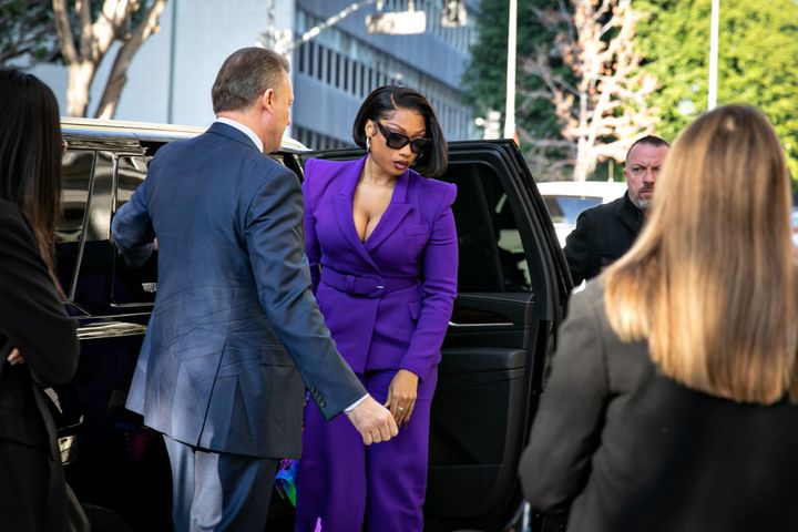 Megan Thee Stallion pictured arriving in court last week