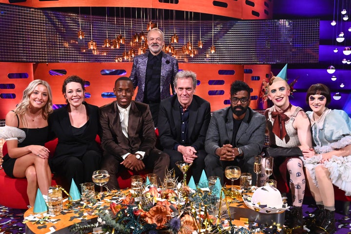 The pair are among the guests on Graham Norton's New Year special