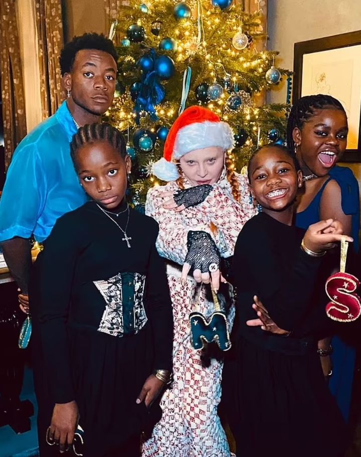Madonna and her children celebrated Christmas together