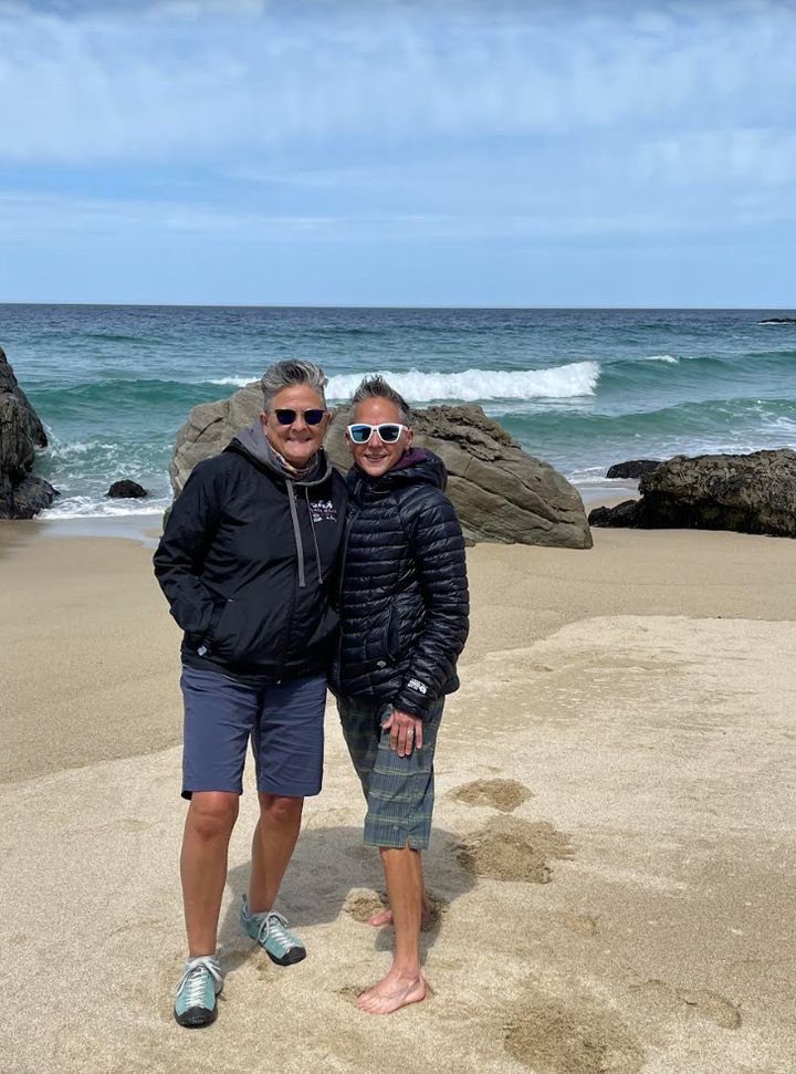 The author and her wife at Garrapata State Park beach in California in April 2022.