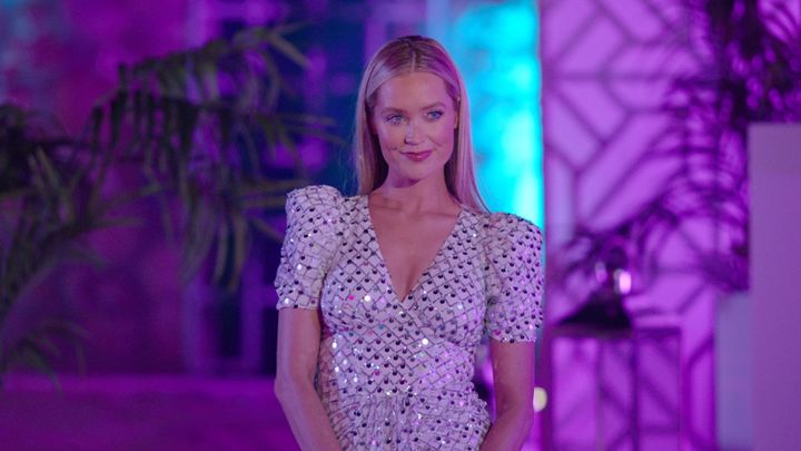 Laura Whitmore in the Love Island villa earlier this year