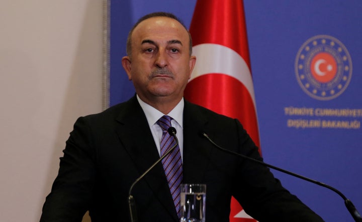 Turkish Foreign Minister Mevlut Cavusoglu attends a news conference in Istanbul, Turkey, November 3, 2022. REUTERS/Dilara Senkaya