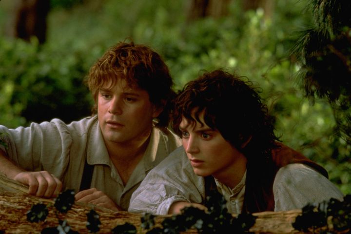 Sean Astin and Elijah Wood in the first Lord Of The Rings film back in 2001