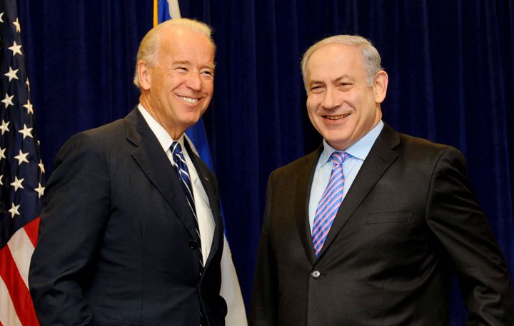 Joe Biden and Benjamin Netanyahu at a 2010 meeting in New Orleans.