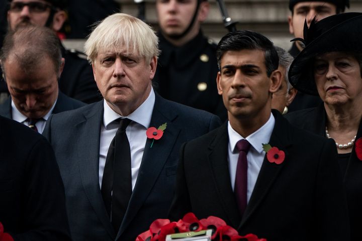 Former PM Boris Johnson and current PM Rishi Sunak.