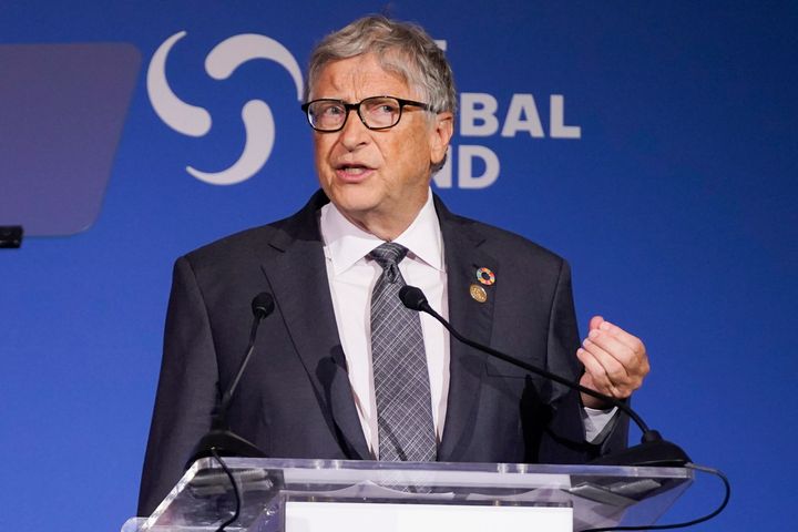 Bill Gates topped The Chronicle of Philanthropy’s annual list of the 10 largest charitable gifts announced by individuals or their foundations in 2022. (AP Photo/Evan Vucci, File)