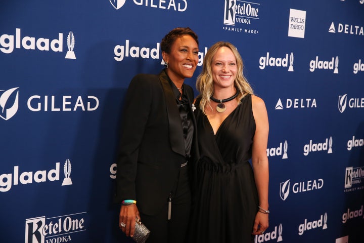 Robin Roberts (left) and Amber Laign in 2018.
