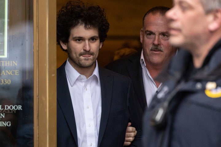 FTX founder Sam Bankman-Fried leaves a New York court following his extradition to the U.S. on Thursday Dec. 22.