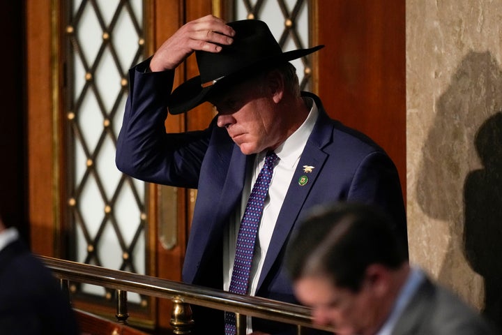 Rep. Ryan Zinke (R-Mont.) arrives during opening day of the 118th Congress at the U.S. Capitol, Tuesday, Jan 3, 2023, in Washington. (AP Photo/Andrew Harnik)