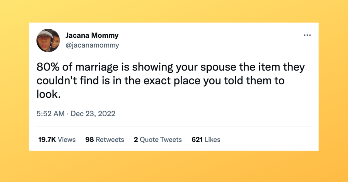 The Funniest Marriage Tweets To Get You Through This Week | HuffPost Life The Funniest Marriage Tweets To Get You Through This Week | HuffPost Life