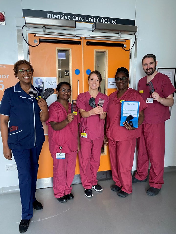 Ginny Wanjiro and trainee nurses on the scheme