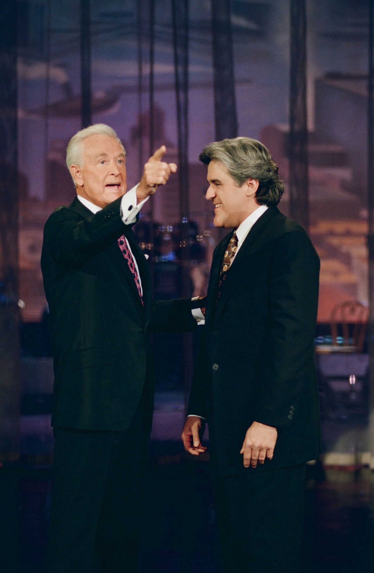 Barker appears on "The Tonight Show" with host Jay Leno on June 2, 1994.