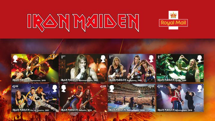 Tα Βρετανικά Ταχυδρομεία κυκλοφορούν γραμματόσημα για τους Iron Maiden