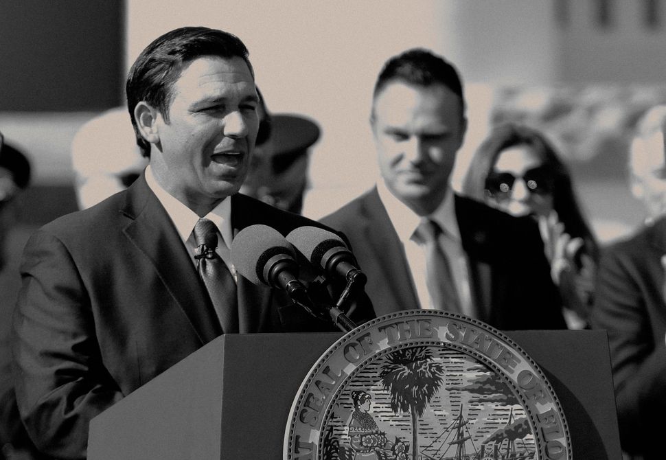 DeSantis speaks during an inauguration ceremony on Jan. 8, 2019, in Tallahassee, Florida.