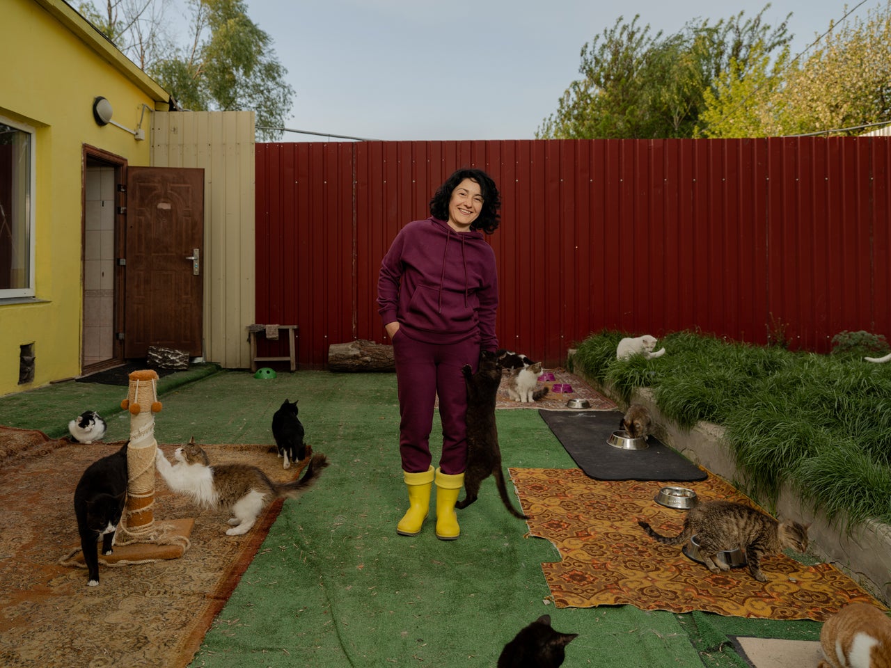 Oleksandra Mezinova at the Sirius shelter in Fedorivka, Ukraine