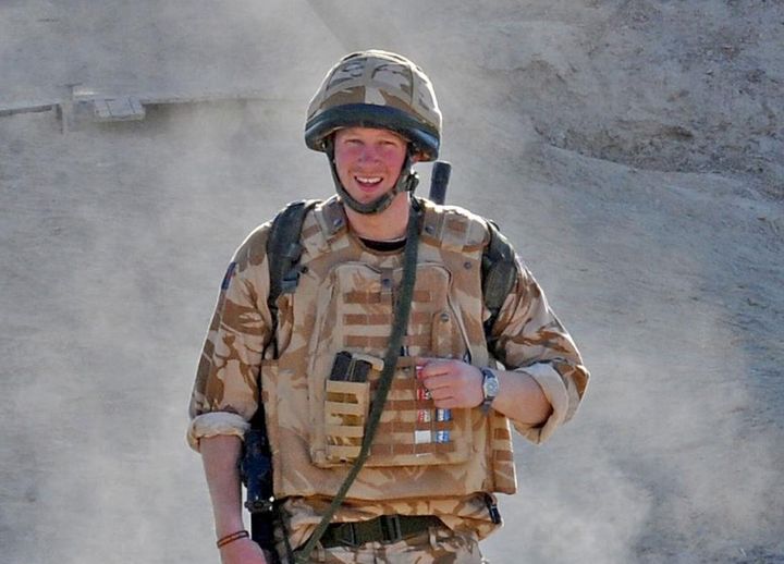Prince Harry in Helmand province in Afghanistan in 2008.