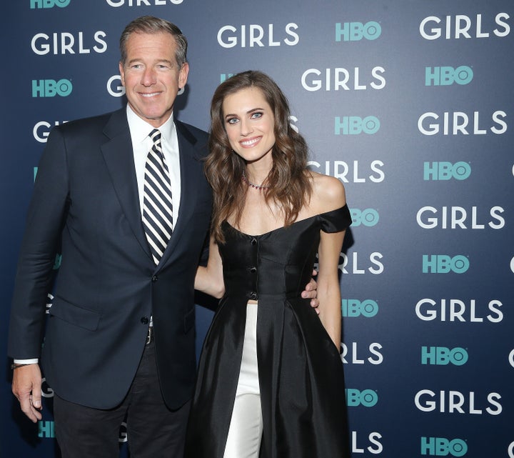 Former NBC anchor Brian Williams and his daughter Allison Williams in 2017. "To not acknowledge that me getting started as an actress versus someone with zero connections isn’t the same — it’s ludicrous," Allison Williams recently told Vulture.