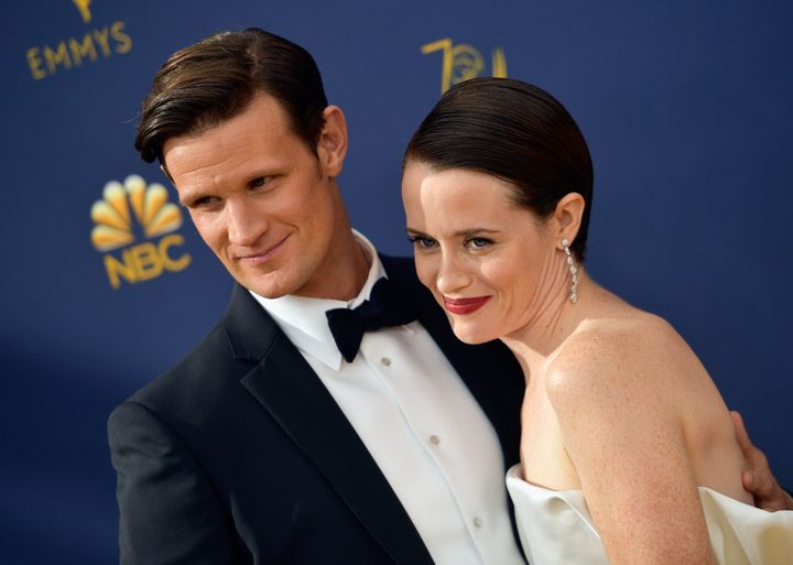 Matt Smith and Claire Foy at the Emmys in 2018