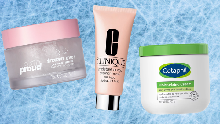 Moisturizers from <a href="https://goto.walmart.com/c/2706071/565706/9383?veh=aff&sourceid=imp_000011112222333344&u=https%3A%2F%2Fwww.walmart.com%2Fip%2FSkin-Proud-Frozen-Over-Moisturizer-Gel-to-Ice-Face-Hydrator-with-Triple-Action-Hyaluronic-Acid-100-Vegan-1-69-fl-oz%2F977221180&subId1=63b82c52e4b0b2e150671c96" target="_blank" data-affiliate="true" role="link" rel="sponsored" class=" js-entry-link cet-external-link" data-vars-item-name="Skin Proud" data-vars-item-type="text" data-vars-unit-name="63b82c52e4b0b2e150671c96" data-vars-unit-type="buzz_body" data-vars-target-content-id="https://goto.walmart.com/c/2706071/565706/9383?veh=aff&sourceid=imp_000011112222333344&u=https%3A%2F%2Fwww.walmart.com%2Fip%2FSkin-Proud-Frozen-Over-Moisturizer-Gel-to-Ice-Face-Hydrator-with-Triple-Action-Hyaluronic-Acid-100-Vegan-1-69-fl-oz%2F977221180&subId1=63b82c52e4b0b2e150671c96" data-vars-target-content-type="url" data-vars-type="web_external_link" data-vars-subunit-name="article_body" data-vars-subunit-type="component" data-vars-position-in-subunit="0">Skin Proud</a>, <a href="https://goto.walmart.com/c/2706071/565706/9383?veh=aff&sourceid=imp_000011112222333344&u=https%3A%2F%2Fwww.walmart.com%2Fip%2FClinique-Moisture-Surge-Overnight-Face-Mask-for-All-Skin-Types-3-4-oz%2F919788642&subId1=63b82c52e4b0b2e150671c96" target="_blank" data-affiliate="true" role="link" rel="sponsored" class=" js-entry-link cet-external-link" data-vars-item-name="Clinique" data-vars-item-type="text" data-vars-unit-name="63b82c52e4b0b2e150671c96" data-vars-unit-type="buzz_body" data-vars-target-content-id="https://goto.walmart.com/c/2706071/565706/9383?veh=aff&sourceid=imp_000011112222333344&u=https%3A%2F%2Fwww.walmart.com%2Fip%2FClinique-Moisture-Surge-Overnight-Face-Mask-for-All-Skin-Types-3-4-oz%2F919788642&subId1=63b82c52e4b0b2e150671c96" data-vars-target-content-type="url" data-vars-type="web_external_link" data-vars-subunit-name="article_body" data-vars-subunit-type="component" data-vars-position-in-subunit="1">Clinique</a> and <a href="https://goto.walmart.com/c/2706071/565706/9383?veh=aff&sourceid=imp_000011112222333344&u=https%3A%2F%2Fwww.walmart.com%2Fip%2FBody-Moisturizer-by-CETAPHIL-Hydrating-Moisturizing-Cream-for-Dry-to-Very-Dry-Sensitive-Skin-16-oz-Fragrance-Free-Non-Comedogenic-Non-Greasy%2F703671827&subId1=63b82c52e4b0b2e150671c96" target="_blank" data-affiliate="true" role="link" rel="sponsored" class=" js-entry-link cet-external-link" data-vars-item-name="Cetaphil" data-vars-item-type="text" data-vars-unit-name="63b82c52e4b0b2e150671c96" data-vars-unit-type="buzz_body" data-vars-target-content-id="https://goto.walmart.com/c/2706071/565706/9383?veh=aff&sourceid=imp_000011112222333344&u=https%3A%2F%2Fwww.walmart.com%2Fip%2FBody-Moisturizer-by-CETAPHIL-Hydrating-Moisturizing-Cream-for-Dry-to-Very-Dry-Sensitive-Skin-16-oz-Fragrance-Free-Non-Comedogenic-Non-Greasy%2F703671827&subId1=63b82c52e4b0b2e150671c96" data-vars-target-content-type="url" data-vars-type="web_external_link" data-vars-subunit-name="article_body" data-vars-subunit-type="component" data-vars-position-in-subunit="2">Cetaphil</a>