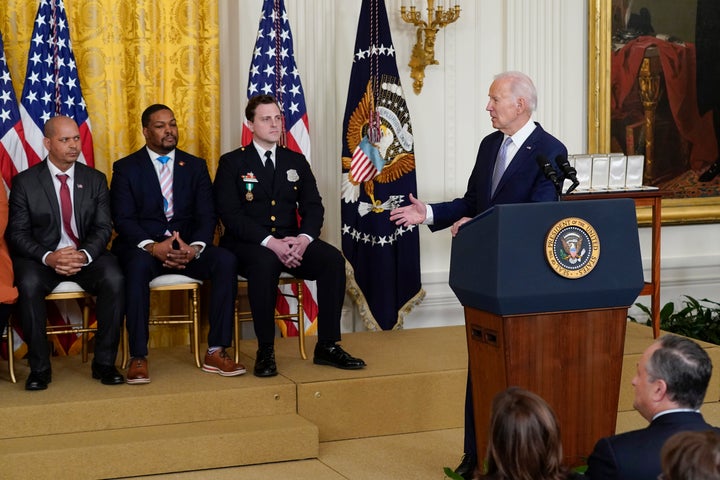 President Joe Biden held a ceremony to mark the second anniversary of the January 6 uprising. Among those honored were US Capitol Police Sgt. Aquilino Gonell, US Capitol Police Officer Eugene Goodman and Washington Metropolitan Police Department Daniel Hodges.