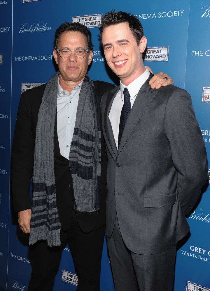 Tom Hanks e seu filho, o ator Colin Hanks, em 2009.