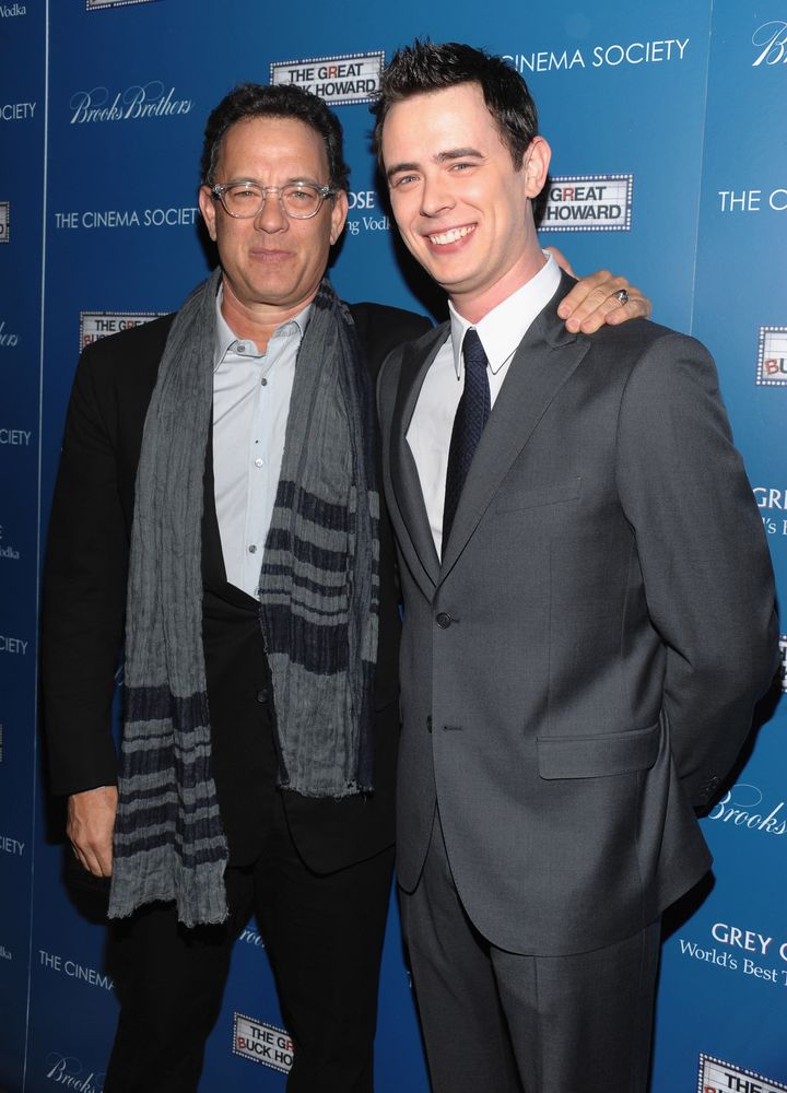 Tom Hanks and his son, actor Colin Hanks, in 2009.