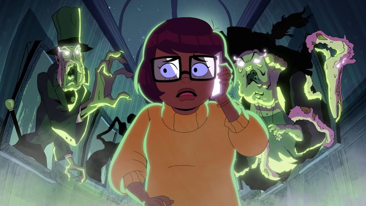 Velma (voiced by Mindy Kaling) gets in a little over her head in a haunting scene in the "Scooby-Doo" spinoff.