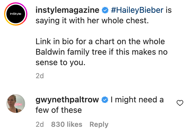 Gwyneth Paltrow's answer to the shirt