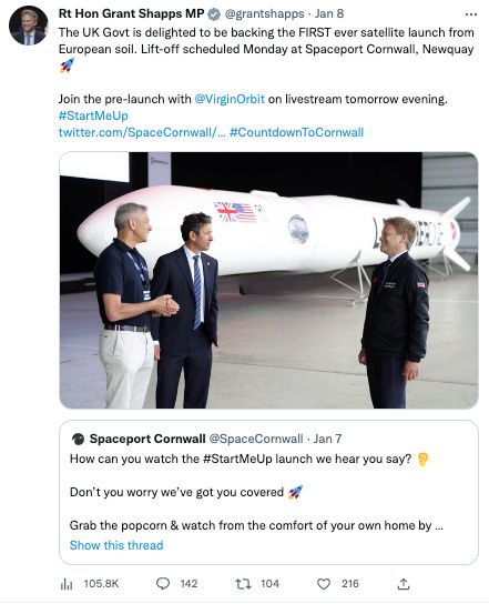 Grant Shapps tweeted an image without Boris Johnson in it, before deleting it