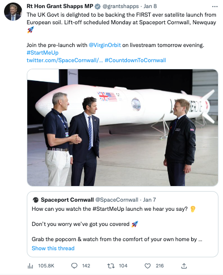 Grant Shapps tweeted an image without Boris Johnson in it, before deleting it