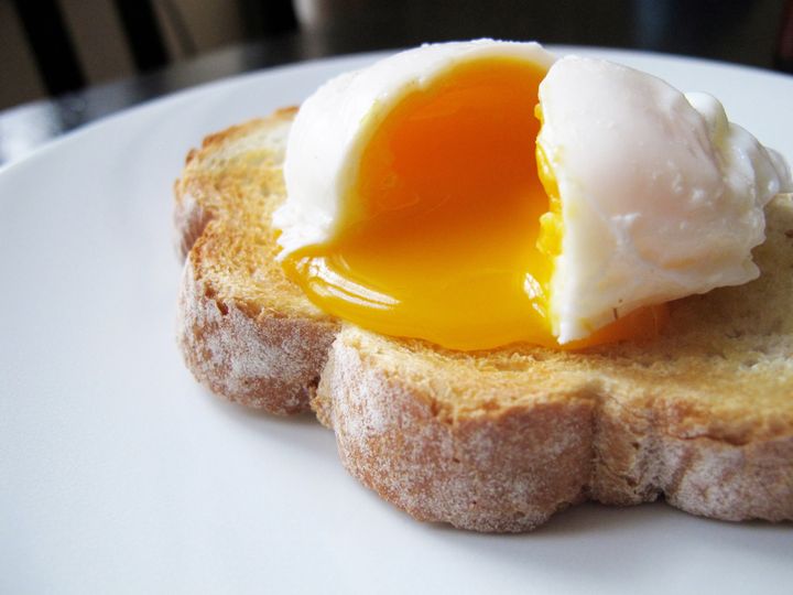Eggs poached in the microwave are faster, easier and way less messy than the stovetop version.