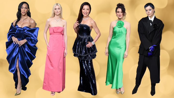 From left to right: Michaela Jae Rodriguez, Elizabeth Debicki, Michelle Yeoh, Jenny Slate and Emma D'Arcy