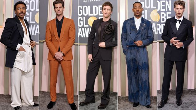 A selection of the best-dressed men at this year's Golden Globes