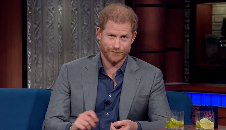 Prince Harry admitted he "fact-checks" The Crown during his appearance on The Late Show