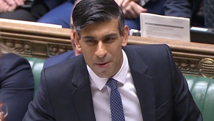 Rishi Sunak answers questions in the Commons during PMQs.