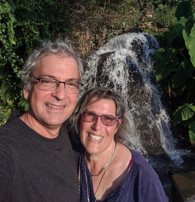 The author with Steven on a hike.