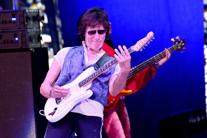 Guitarist Jeff Beck performs July 20, 2018, at The Stars Align Tour at Five Points Amphitheatre in Irvine, California. 